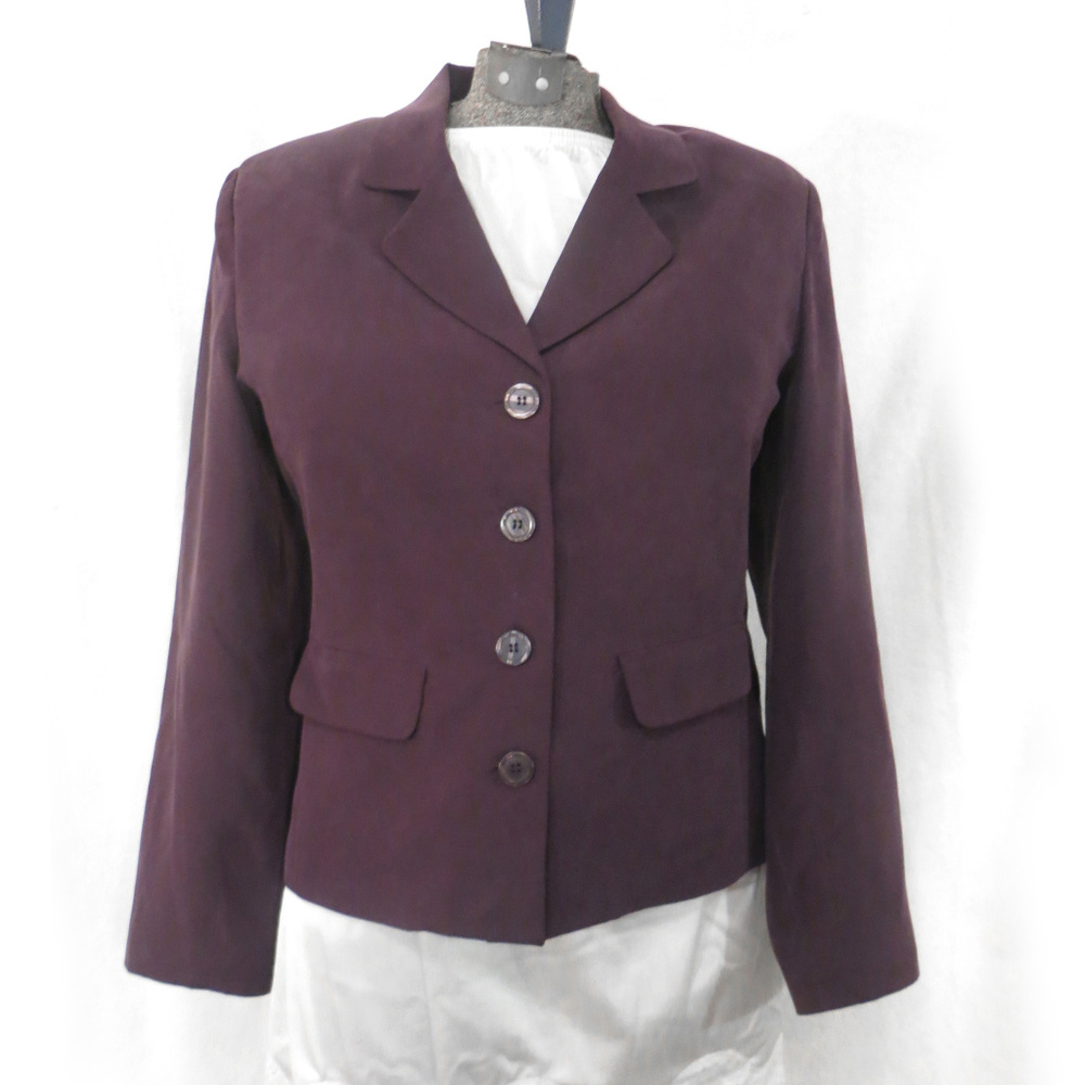 Victoria Holley Purple Silk Professional Blazer